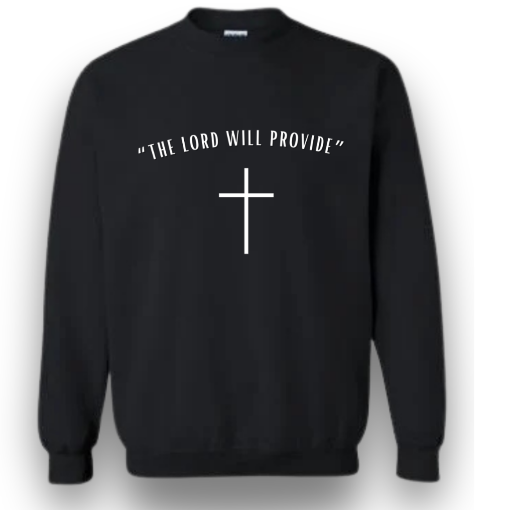 Crew neck- floral/ Glitter  Faith Jehovah Jireh Sweater