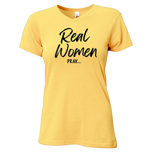 REAL WOMEN PRAY -YELLOW TEE