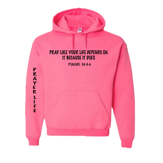 Pink Panther Pray Like Your Life Depends on it Hoodie