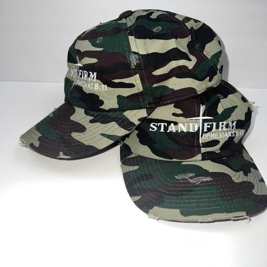 Stand firm embroidery Camo Hat